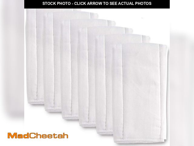 Lot 74-12306437 - Fasoar Cloth Diapers Prefold Covers 6 Pack - 6 ply 100% Unbleached Cotton, Thick Washable Absorbent ...