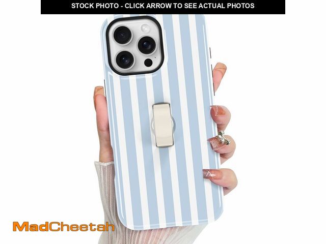 Lot 74-14268931 - KANGHAR Compatible with iPhone 16 Pro Case, Support for MagSafe, Silicone Stripes Cute Pattern, Fing...