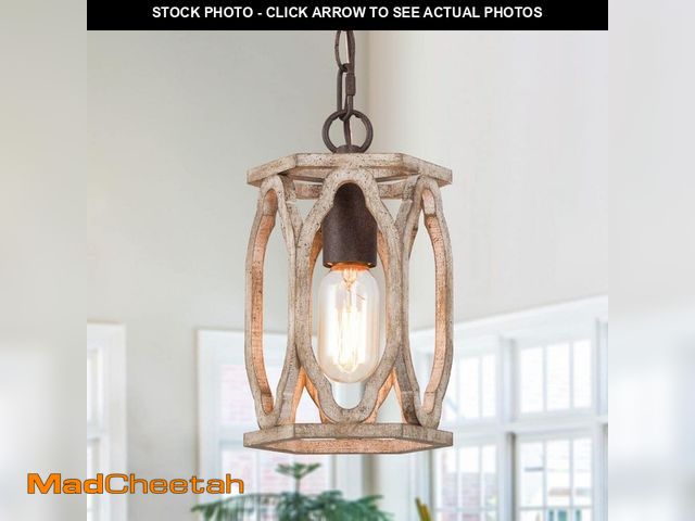 MadCheetah.com - Lot 74-13496932 - LNC Farmhouse Wood Pendant 6 in. W 1 ...