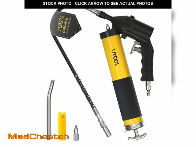 Lot 74-14054107 - UTOOL Pneumatic Grease Gun | 6000 PSI Air Operated Grease Gun Kit, 14 oz Capacity, 18 Inch Resin Fle...