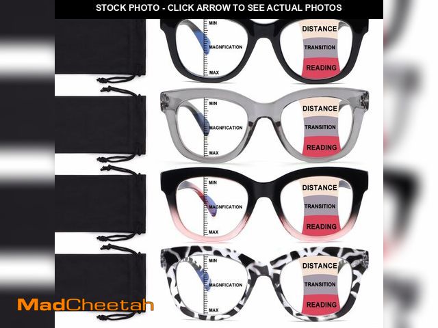 Lot 74-14046246 - CHOFILORD Progressive Multifocus Reading Glasses for Women Men Blue Light Blocking Computer No Line ...