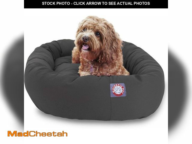 Lot 74-13041513 - Majestic Pet 32 Inch Bagel Calming Dog Bed Washable - Cozy Soft Round Dog Bed with Spine Support for...