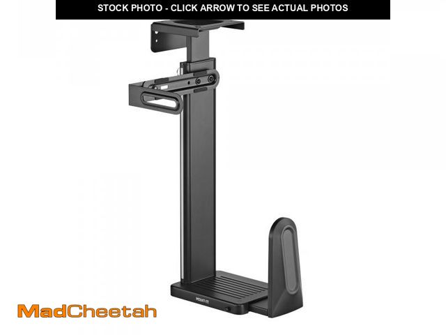 Lot 74-12539151 - Mount-It! CPU Under Desk Mount Bracket, Height Adjustable Heavy Duty Computer Tower Wall Mount, 44 l...