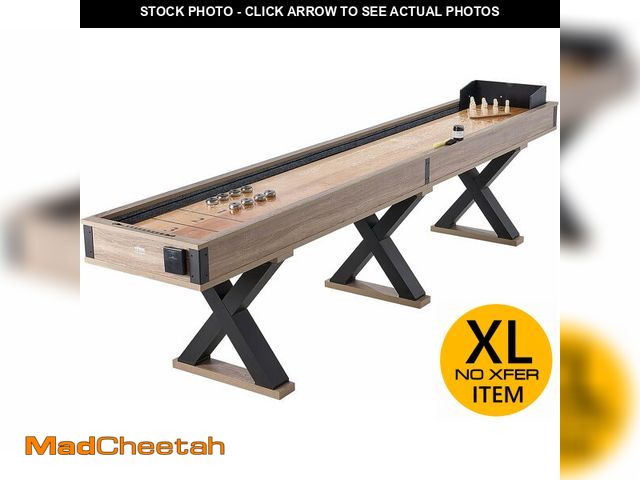 Lot 74-12630831 - VEVOR Shuffleboard Table, 11.5 ft Shuffleboard for Family Game Rooms, 2 in 1 Shuffleboard and Bowlin...