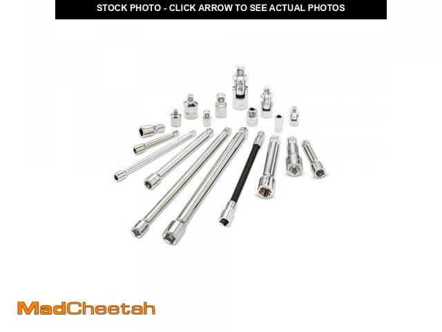 Lot 74-12516944 - Husky 1/4 in., 3/8 in., 1/2 in. Drive Accessory Set (19-Piece) - UNUSED