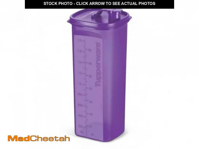 Lot 74-12314396 - Tupperware 2 Quart Square Refrigerator Pitcher in Grape Purple - UNUSED