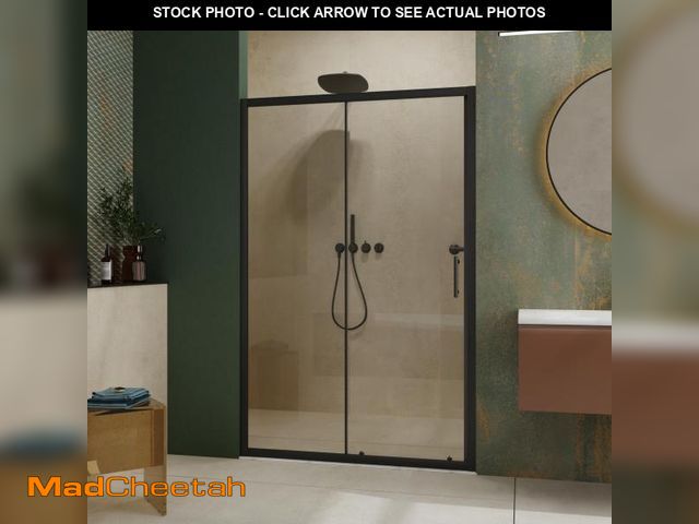 Lot 74-12206851 - Shower Door 48" W x 72" H, Double Sliding Shower Door, Semi-Frameless Bathroom Glass Door with 1/5" ...