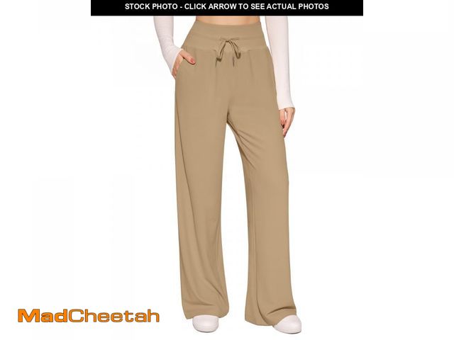 Lot 74-12344754 - CLOZOZ Wide Leg Casual Pants for Women Trouser Pants Elastic Palazzo Pants with Adjustable Drawstrin...