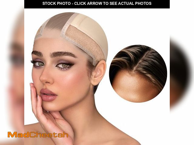 Lot 74-14066490 - Women Lace Wig Grip Cap - 2x6 Middle Part Lace Area Adjustable Non-Slip Band With Velcro - Wig Gripp...