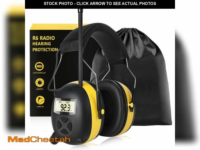 Lot 74-14295132 - BJKing AM/FM Radio Headphones with Digital Display, 30dB AM FM Hearing Protection Safety Ear Muff, E...
