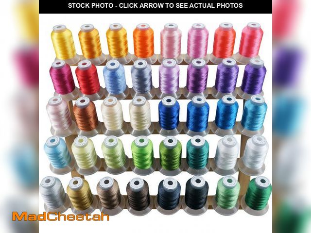 Lot 74-12310768 - New brothread 40 Colors Compatible with Brother Polyester Embroidery Machine Thread Kit 500M (550Y) ...