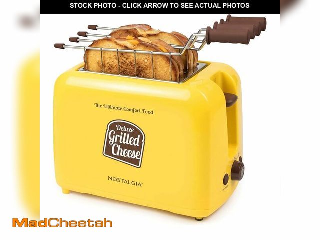 Lot 74-13628307 - Nostalgia Deluxe Grilled Cheese Sandwich Toaster with Easy-Clean Toasting Baskets - Adjustable Toast...