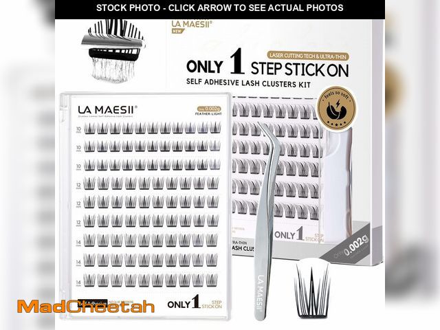 Lot 74-13571202 - La Maesii Self Adhesive Eyelashes Kit, Natural Look 10-14mm Lash Clusters Kit Reusable Lash Clusters...
