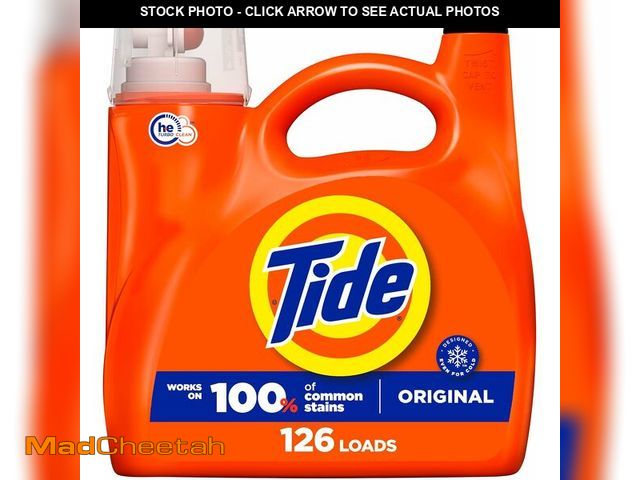 Lot 74-14585875 - (SINGLE)  Laundry Detergent Liquid, Original Scent, 126 Loads, 158 fl oz, Works on 100% of Common St...