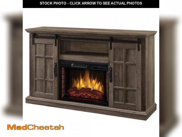 Lot 74-12173111 - *SEE DETAILS* Muskoka Colton 55 in. W Freestanding Infrared Electric Fireplace TV Stand with Sliding...