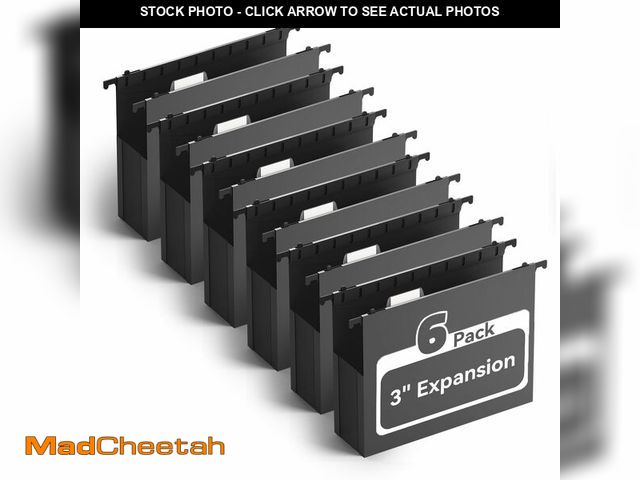 Lot 74-12432737 - Ansook Plastic Expanding Hanging File Folders Letter Size,6 Pack Reinforced Hang Folder,Accordian Po...