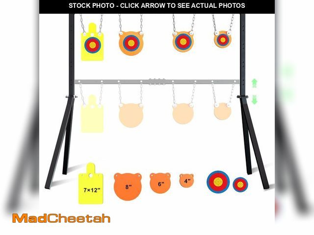 Lot 74-13673933 - Rumoid Steel Target Stand - Adjustable Stand up to 62", Heavy-Duty Shooting Target Stand Kit with 4X...