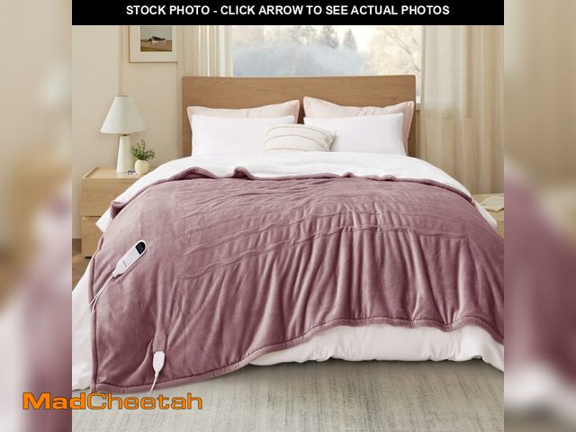 Lot 74-12709772 - Bedsure Electric Blanket Full Size - Soft Flannel Heated Blanket, Fast Heating with 10 Time Settings...