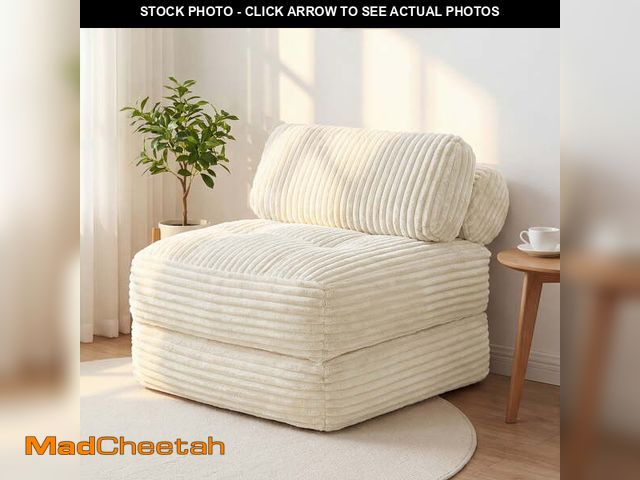 Lot 74-14351391 - Neche Single Corduroy Convertible Sleeper Sofa - Folding, Pillow Included, Back Support, Portable fo...