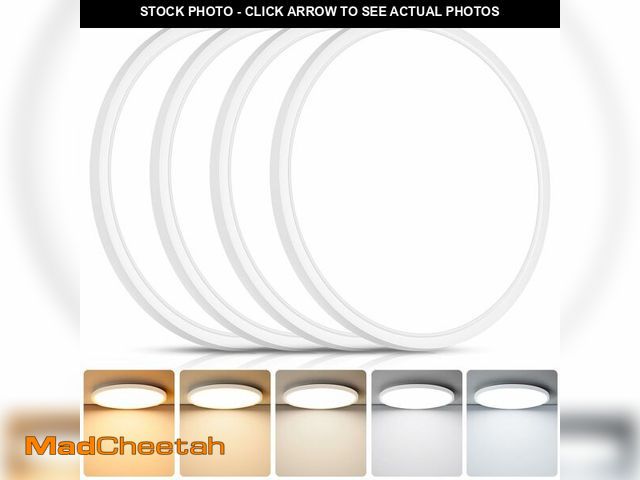 Lot 74-12970234 - Brightever 4Pack LED Flush Mount Ceiling Light Fixture, 12 Inch 24W, Super Slim 0.67 Inch, 3200LM, D...