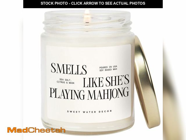 Lot 74-13954852 - Sweet Water Decor Smells Like SheÃ¢â¬â¢s Playing Mahjong Candle, Funny Mahjong Gift for Women, 9oz...