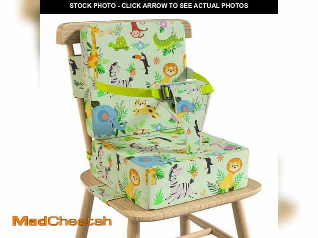 Lot 74-14273713 - Vahlbeste Booster Seat for Kitchen Chair with Backrest &amp; 4 Adjustable Straps, Portable TPU Water...