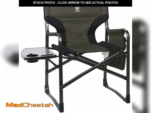 Lot 74-14305536 - EVER ADVANCED Aluminum Lightweight Folding Director Chair, 350lbs Heavy Duty Camping Chair with Side...