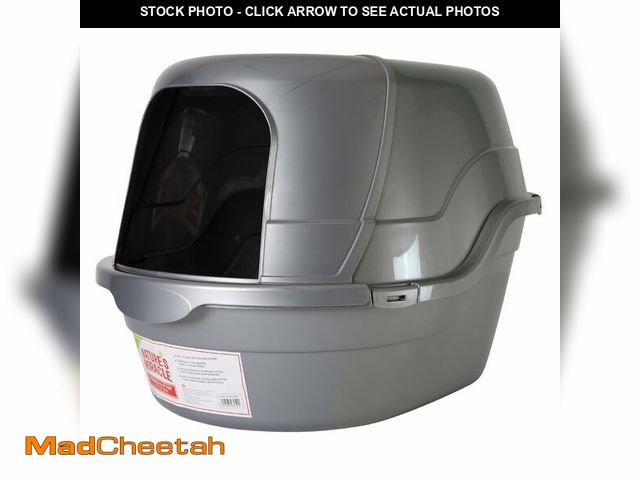 Lot 74-13788364 - NatureÃ¢â¬s Miracle Hooded Flip Top Litter Box for Cats, With Built-In Odor Control Charcoal Filter...
