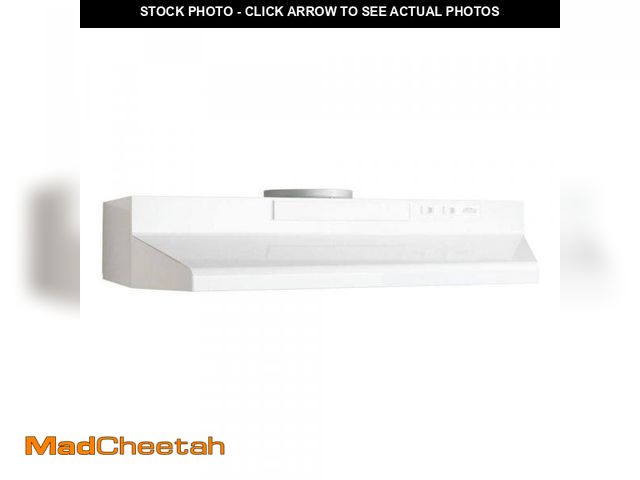 Lot 74-12389956 - Broan-NuTone F40000 24 in. 230 Max Blower CFM Convertible Under-Cabinet Range Hood with Light in Whi...
