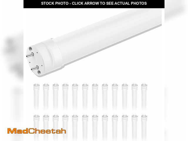 Lot 74-13696894 - Marxlait 24 Pack T8 LED Bulbs 4FT, 6000K Daylight, 40W Equivalent, Ballast Bypass, Dual Ended Type B...