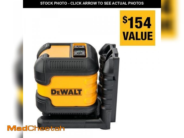 Lot 74-12491832 - DEWALT 55 ft. Green Self-Leveling Cross Line Laser Level with (2) AA Batteries &amp; Case DW08802CG ...