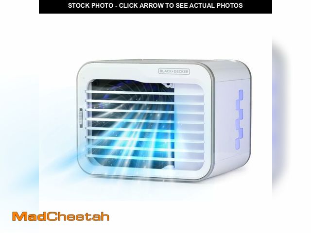 Lot 74-14356029 - BLACK+DECKER Desktop Air Cooler, Personal Portable Fan with 3-Speeds, Evaporative Air Cooler with 0....