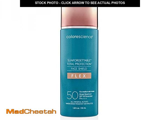 Lot 74-12325016 - Colorescience Total Protection Face Shield Flex SPF 50, Zinc Oxide Formula, Medium, 1.8 fl. oz. - UN...