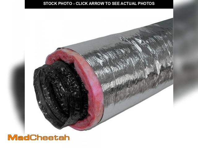 Lot 74-12146891 - Everbilt 4 in. x 25 ft. Insulated Flexible Duct R8 Silver Jacket - UNUSED