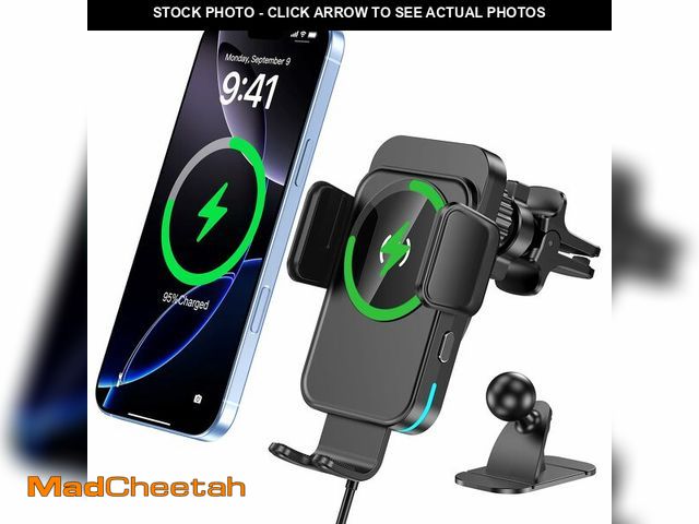 Lot 74-14206909 - bokilino Wireless Car Charger, 15W Fast Charging [Auto Clamping] [Auto Alignment] Phone Holders for ...
