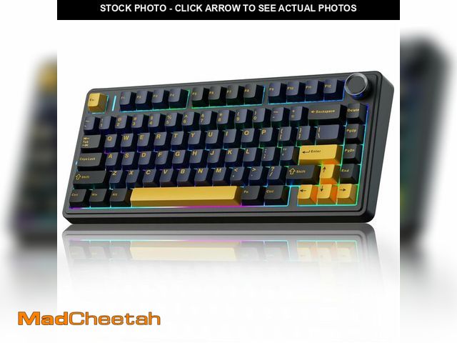 Lot 74-13566422 - AULA F75 75% Wireless Mechanical Keyboard, Hot Swappable Creamy Keyboard, Pre-lubed Greywood Switche...