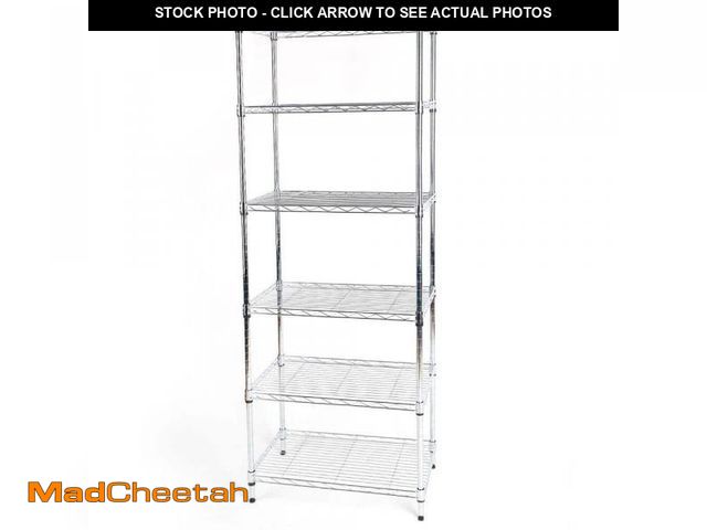 Lot 74-12492019 - HDX 6-Tier Steel Wire Shelving Unit in Chrome (24 in. W x 60 in. H x 14 in. D) - UNUSED