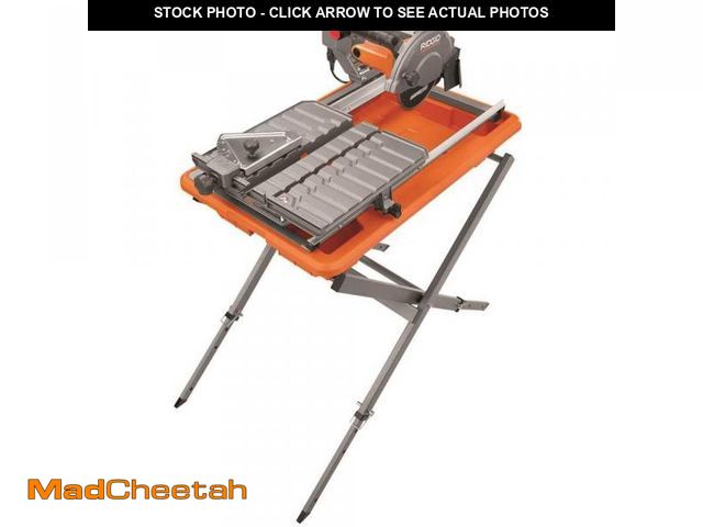 Lot 74-12495923 - Techtronic Industries Co. RIDGID 9 Amp 7 In. Blade Corded Wet Tile Saw With Stand - USED