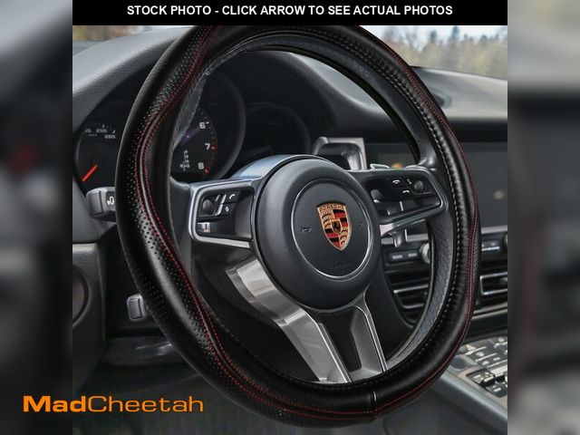 Lot 74-14334847 - HAOKAY Top Grade Black Genuine Leather Steering Wheel Cover Women Men, Luxury Steering Wheel Cover f...