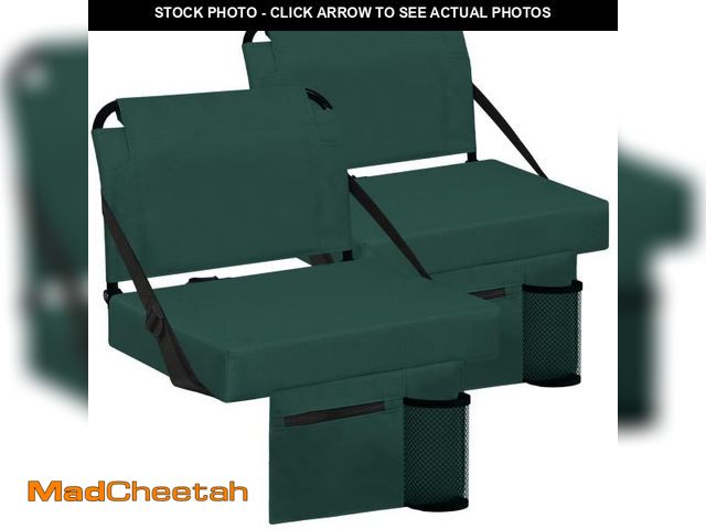 Lot 74-12385572 - Besunbar Stadium Seats for Bleachers 2 Pack w/Back Support Bleacher Seat Soft Cushion Light Weight I...