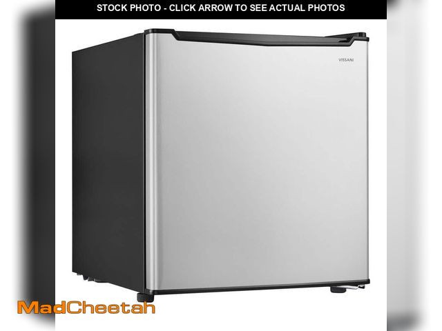 Lot 74-12659707 - Vissani 1.7 cu. ft. Mini Refrigerator in Stainless Steel, ENERGY STAR - USED