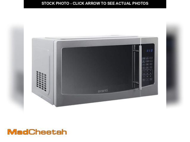 Lot 74-13677299 - Avanti 20 in W 1.1 cu. ft. Countertop Microwave Oven, in Stainless Steel - UNUSED