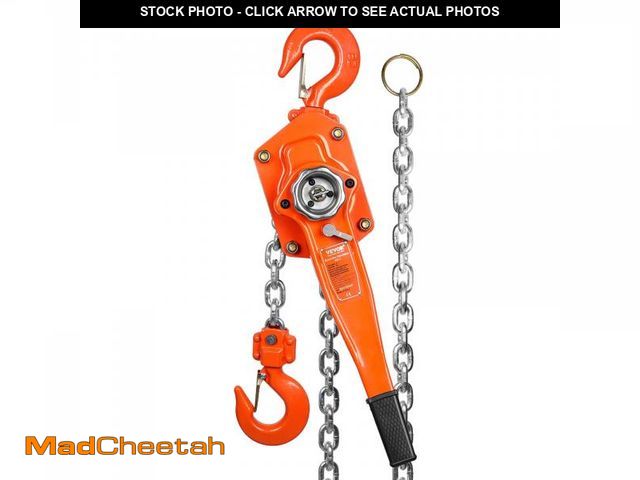 Lot 74-12524809 - *SEE DETAILS* VEVOR Manual Lever Chain Hoist, 3 Ton 6600 lbs Capacity 20 FT Come Along, G80 Galvaniz...