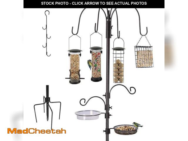 Lot 74-12304184 - Bird Feeding Station Kit Pole Wild Bird Feeder Hanging Planter Hanger Multi Feeder Hanging with Meta...