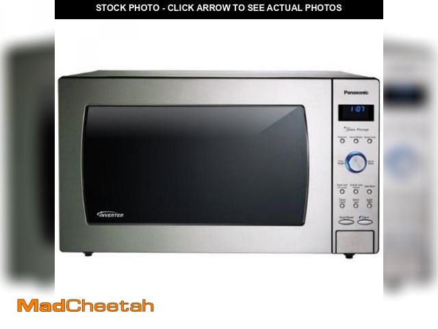Lot 74-12470833 - Panasonic - 2.2 Cu. Ft. 1250-Watt Countertop Microwave Oven with Inverter Technology - Stainless Ste...
