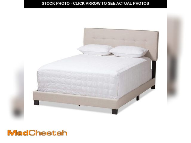 Lot 74-14448723 - HEADBOARD ONLY--Baxton Studio Audrey Light Beige Full Bed 146-8233-HD - UNUSED