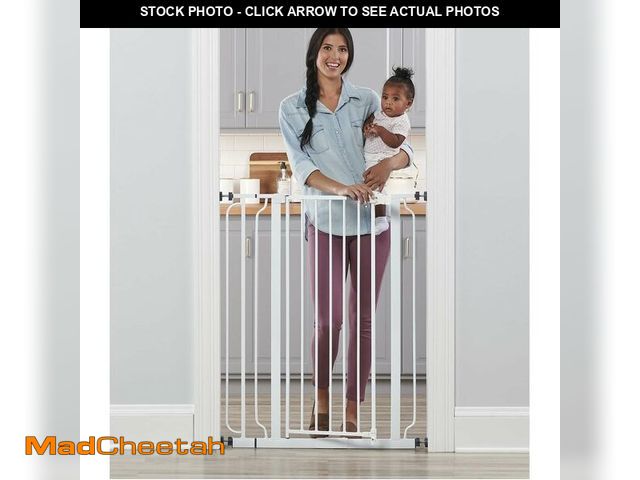 Lot 74-13042373 - Regalo Easy Step Extra Tall Walk Thru Baby Gate, Includes 4-Inch Extension, and 4 Pack of Wall Cups ...