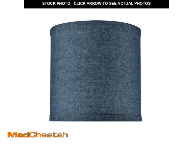 Lot 74-12675591 - Aspen Creative Corporation 8 in. x 8 in. Washing Blue Drum/Cylinder Lamp Shade - UNUSED