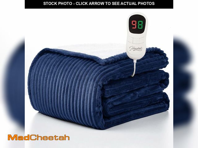 Lot 74-14268217 - Homemate Heated Blanket Electric Throw - 50"x60" Heating Blanket Throw 1/2/4/6/8 Hours Auto-Off 10 H...