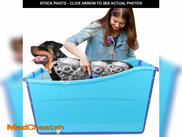 Lot 74-13927812 - YUEPET Extra Large Foldable Dog Bath Tub for Large Dogs, 49 Gal Portable Dog Bathtub Lightweight Hig...